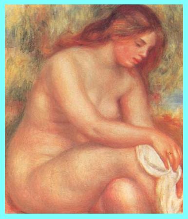 Купальщица, вытирающая ногу
